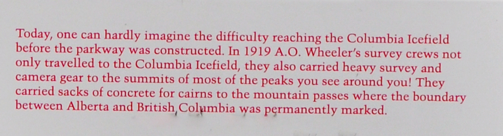sign about reaching the Columbia Icefiled